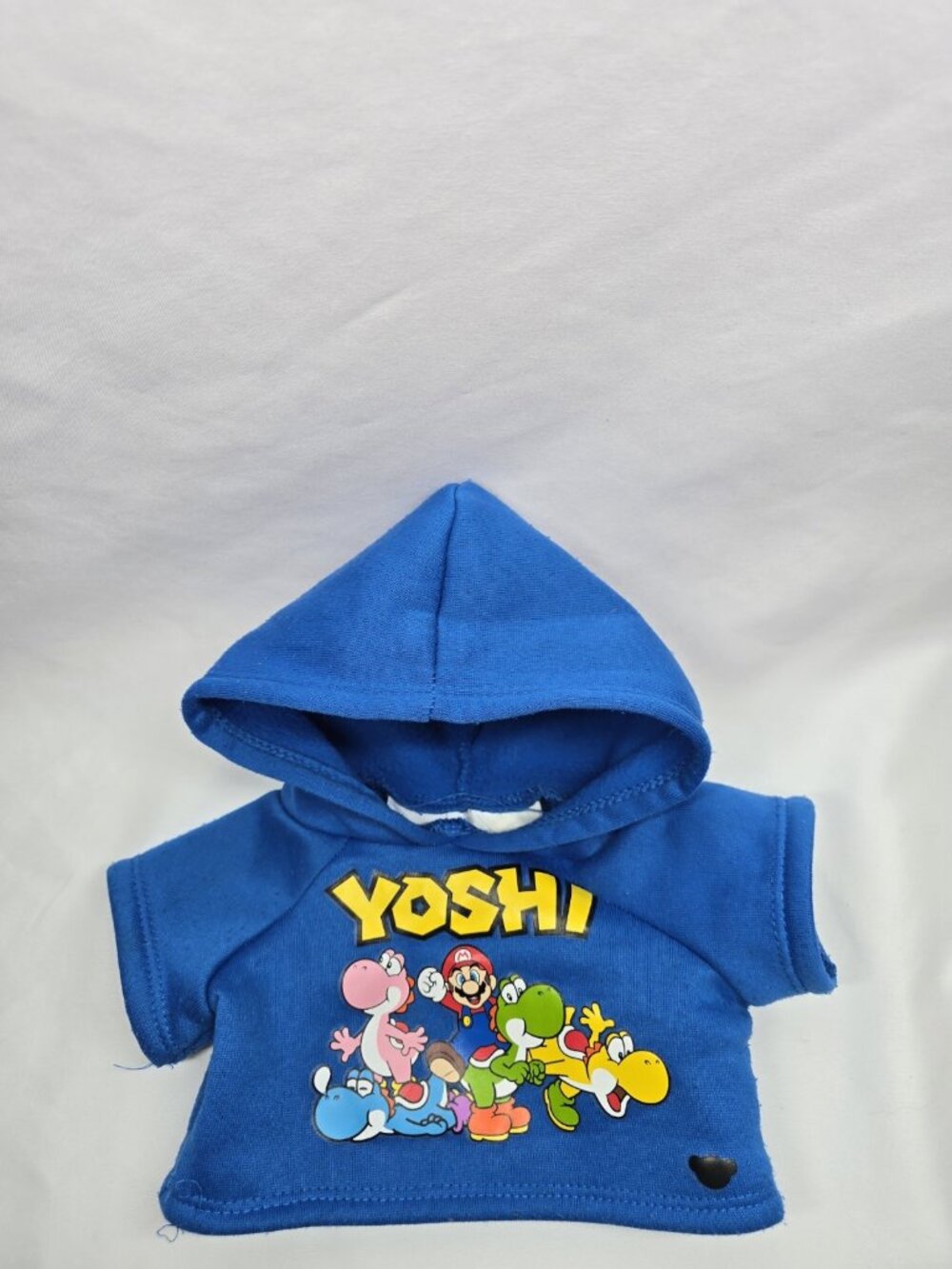 Build A Bear Super Mario Bros YOSHI Blue Hoodie Sweatshirt Shirt- READ INFO